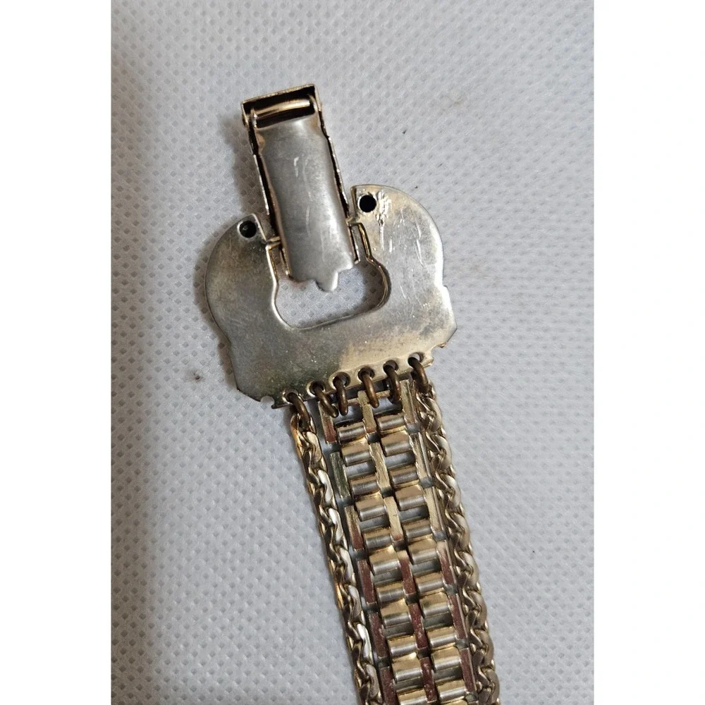 Gold Tone Multi Strand‎ Chain Bracelet Statement Jewelry Fashion Accessory